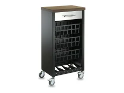 Carrito de cocina, carrito verdulero - color Negro, Inox, Cerezo - 93*48*34 cm - KARA