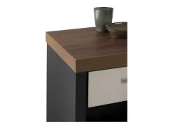 Carrito de cocina, carrito verdulero - color Negro, Inox, Cerezo - 93*48*34 cm - KARA