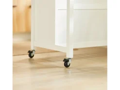 Carrito de Cocina con 2 cajones y 2 estantes,con Tablero Grande,Blanco,L98 x P58 x H94cm FKW74-WN SoBuy ES