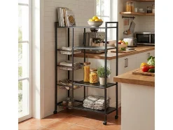 Carrito de cocina con cestas para fruta y verdura 80x32x135cm Faris XL