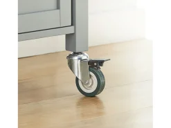 Carrito de Cocina con Ruedas Camarera con Tablero de Acero Inoxidable 60 x 92 x 44 cm Gris FKW22-HG SoBuy ES