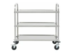 Carrito de cocina de 3 alturas 96,5x55x90 cm acero inoxidable