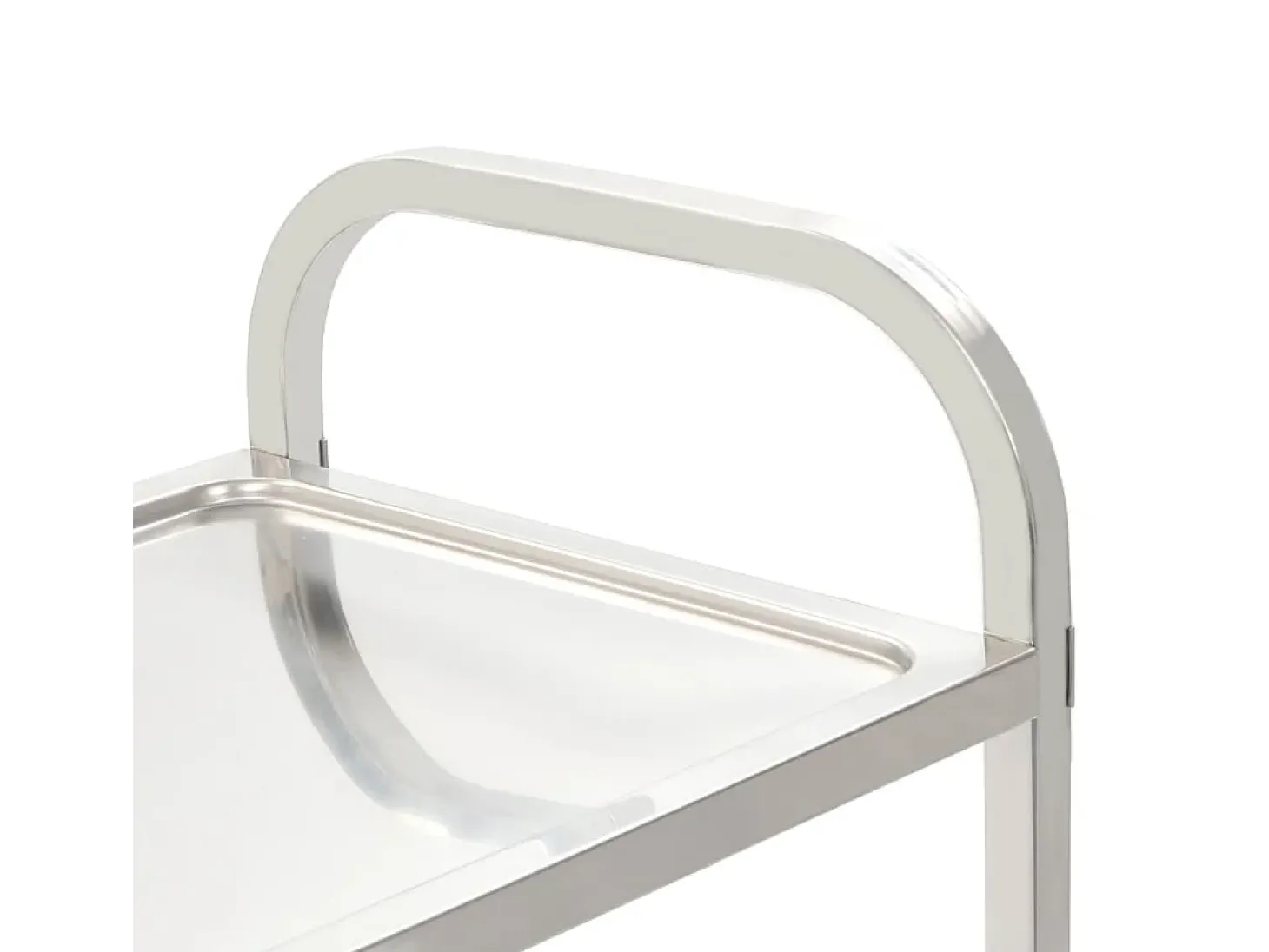 Carrito de cocina de 2 alturas acero inoxidable 95x45x83,5 cm