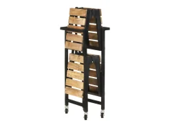Carrito de cocina de madera maciza de mango 87x36x81 cm