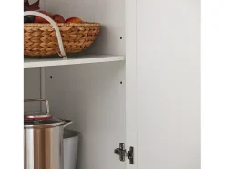 Carrito de Cocina, Estantería de Cocina, Aparador con Ruedas, H91cm x L130cm x P71,Blanco Madera de Caucho FKW41-WN SoBuy ES