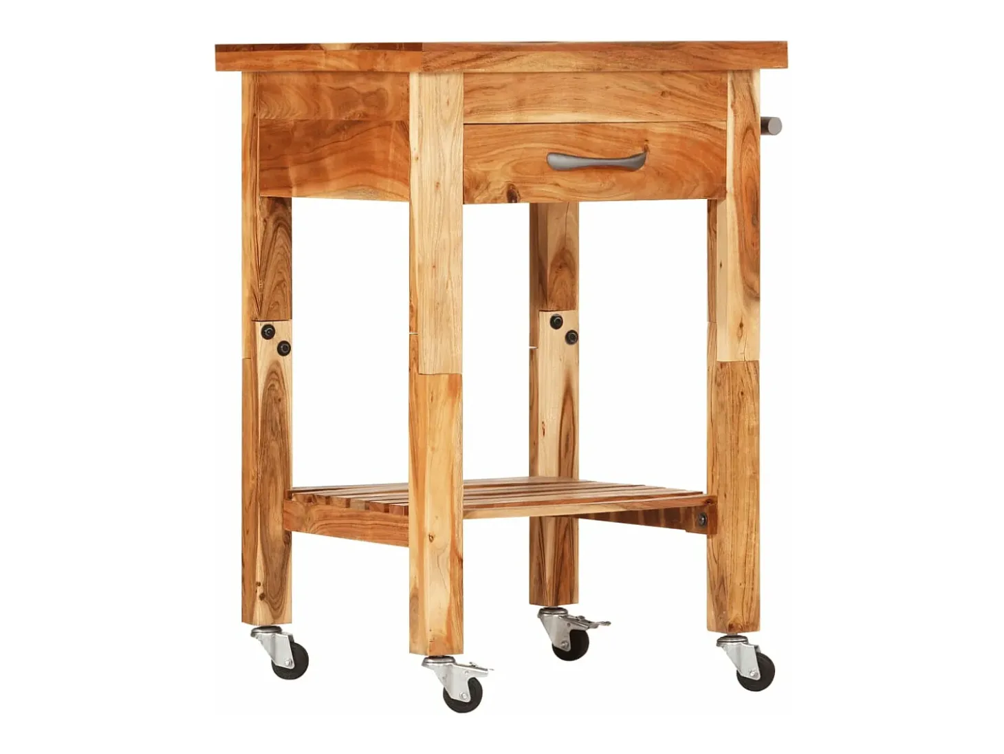 Carrito de cocina madera maciza de acacia 55x55x89 cm