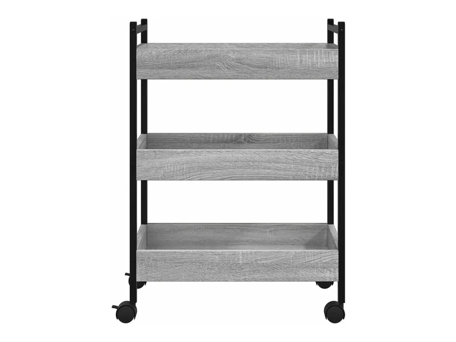 Carrito de cocina madera de ingeniería gris Sonoma 50x30x70 cm