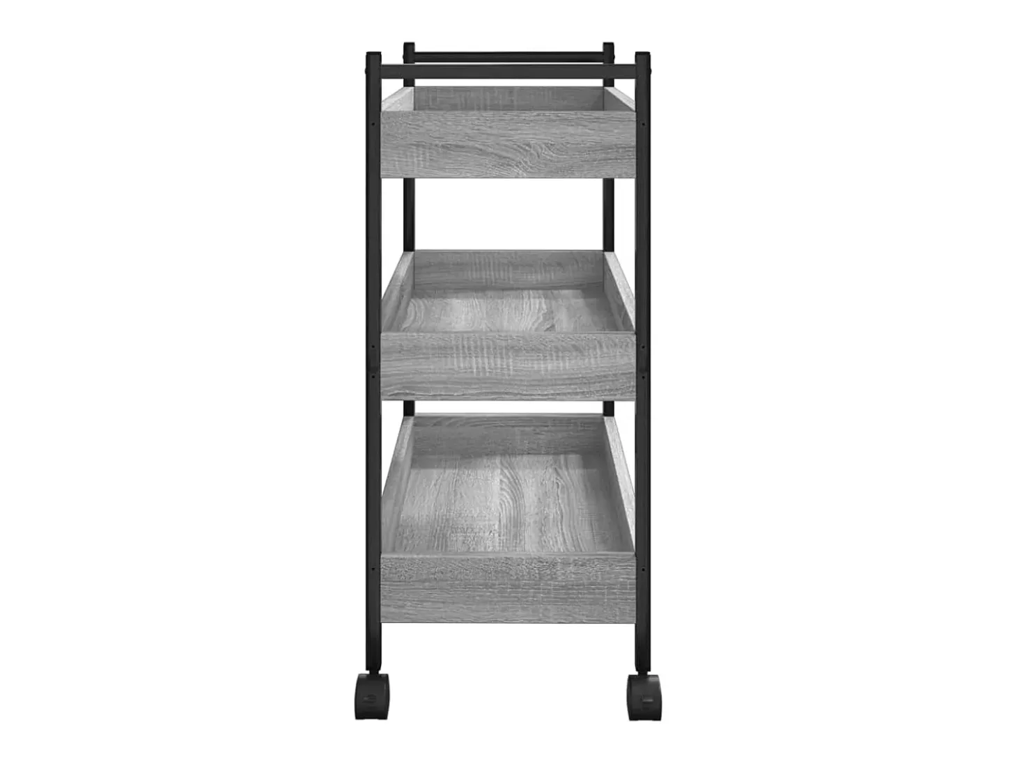 Carrito de cocina madera de ingeniería gris Sonoma 50x30x70 cm