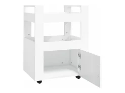 Carrito de cocina madera contrachapada blanco 60x45x80 cm
