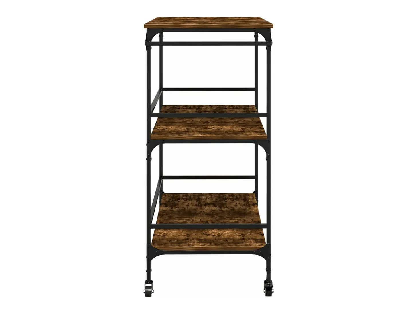 Carrito de cocina madera ingeniería roble humo 100,5x50x105 cm