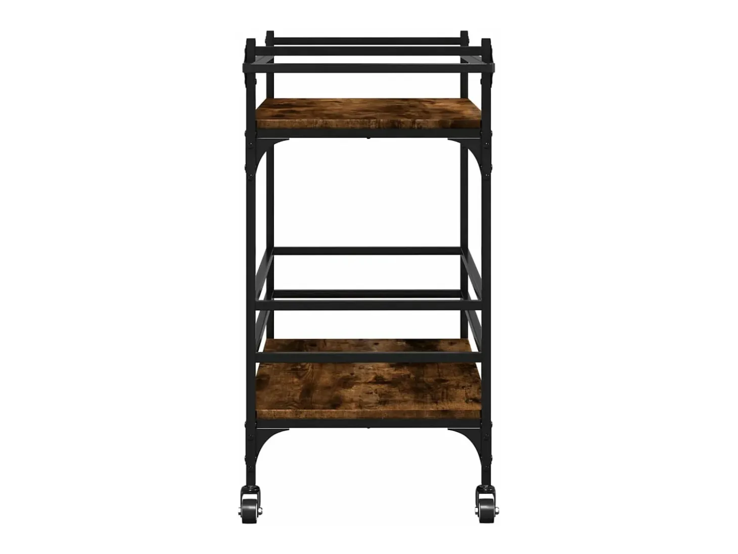 Carrito de cocina madera ingeniería roble ahumado 82x40x78,5 cm