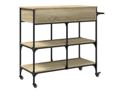 Carrito de cocina madera ingeniería roble Sonoma 105x42x95 cm