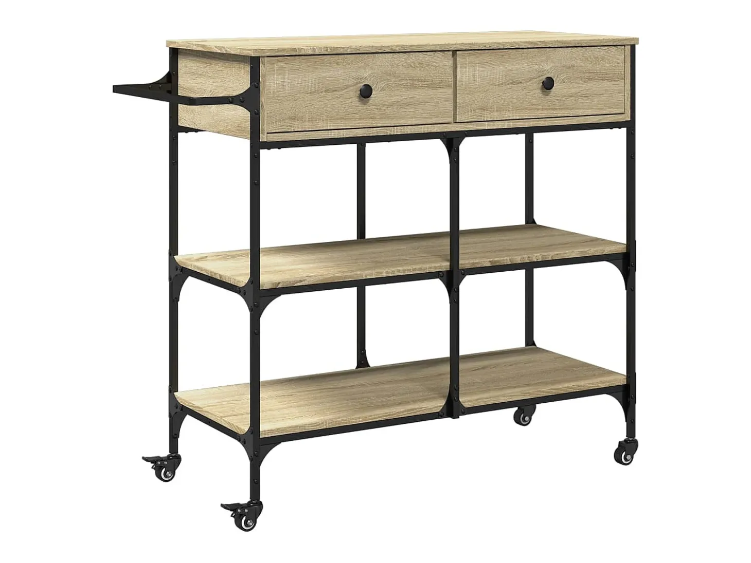 Carrito de cocina madera ingeniería roble Sonoma 105x42x95 cm