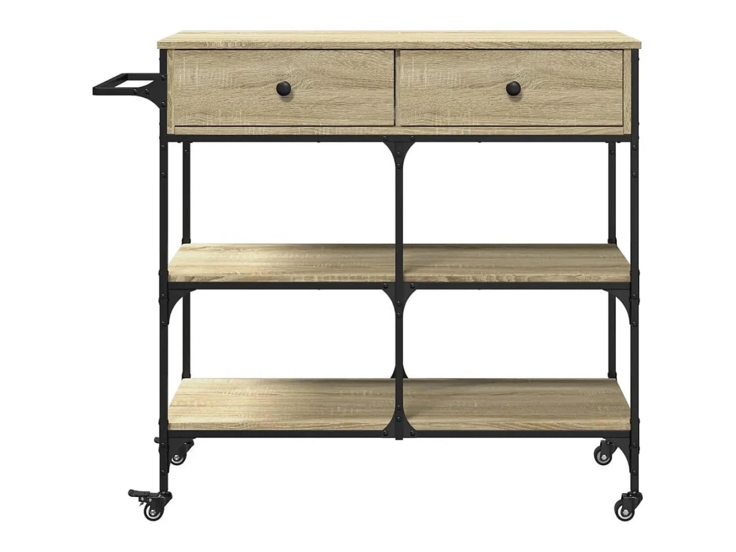 Carrito de cocina madera ingeniería roble Sonoma 105x42x95 cm