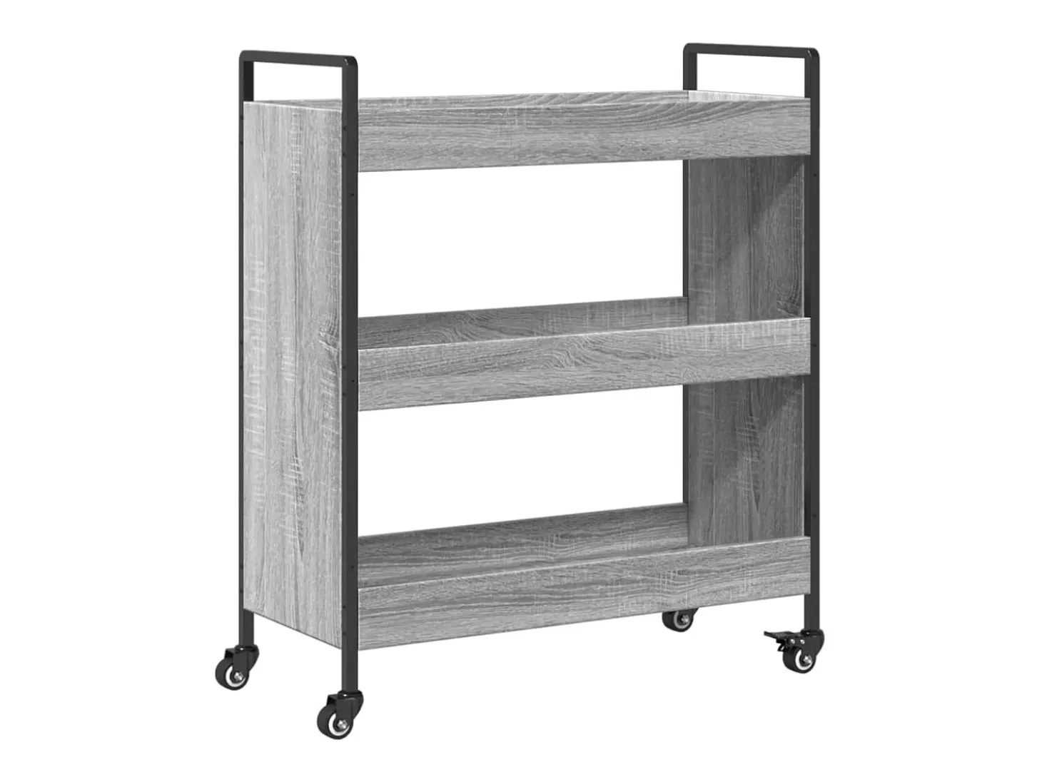 Carrito de cocina madera de ingeniería gris Sonoma 70x30x82 cm