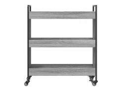 Carrito de cocina madera de ingeniería gris Sonoma 70x30x82 cm
