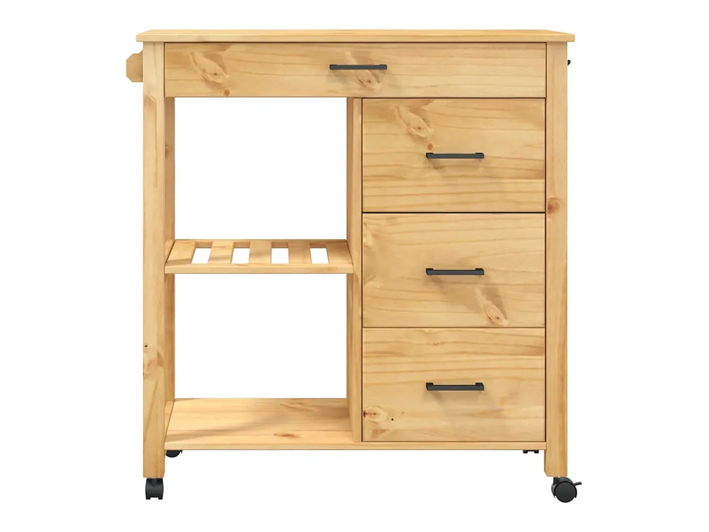 Carrito de cocina MONZA madera maciza de pino 84x40x88,5 cm