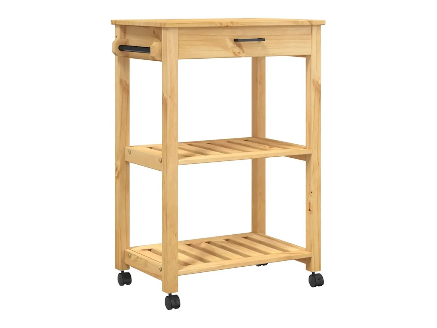 Carrito de cocina MONZA madera maciza de pino 60x40x88,5 cm