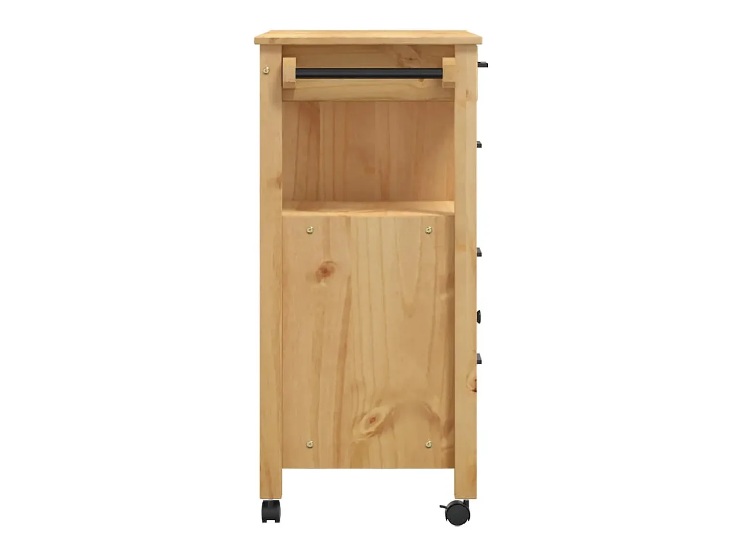 Carrito de cocina MONZA madera maciza de pino 84x40x88,5 cm