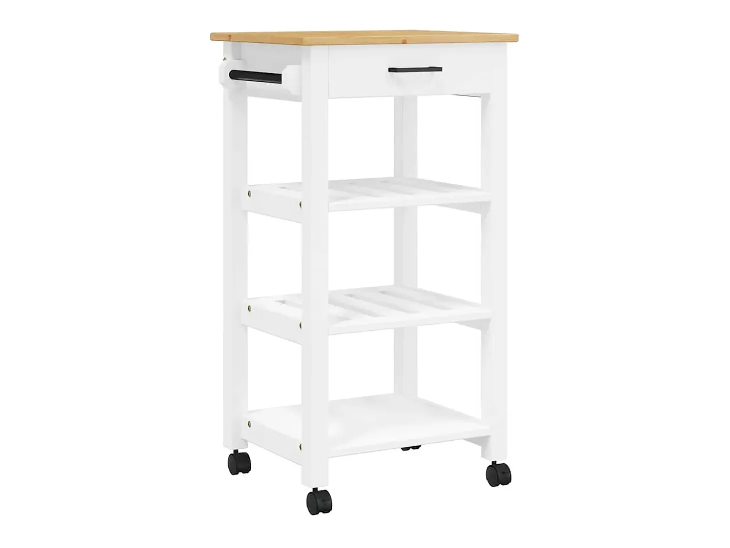 Carrito de cocina MONZA madera maciza de pino 48x40x88,5 cm