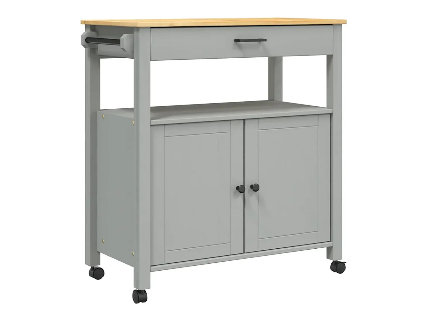 Carrito de cocina MONZA madera maciza de pino 84x40x88,5 cm