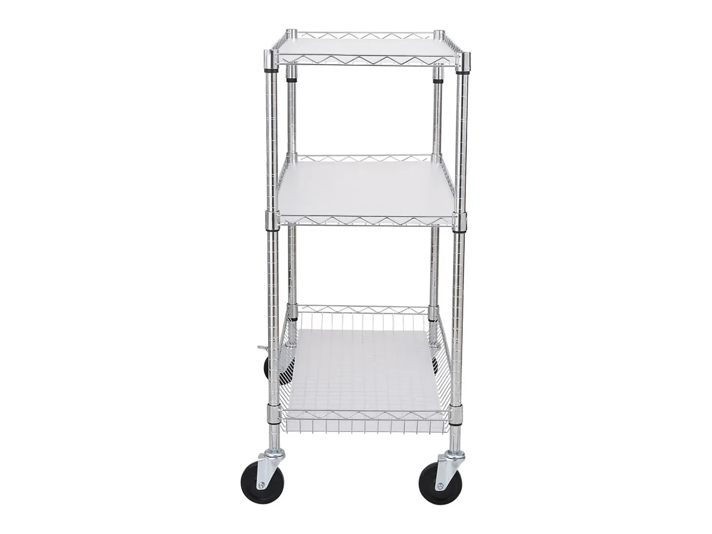 Carrito de Cocina SucceBuy de 3 Niveles con Ruedas, 89 × 46 × 90 cm, 300 kg, 6 Ganchos