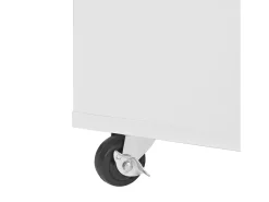 Carrito de cocina 100x40x91,5 con mesa de comedor extensible, papeleras y toallero en color blanco para cocina y comedor
