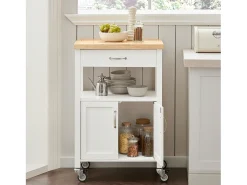 Carrito de Servir, estantería de Cocina, Carrito de Cocina móvil, Blanco FKW22-WN SoBuy ES