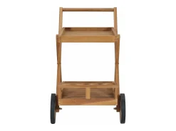 Carrito del té de madera maciza de teca