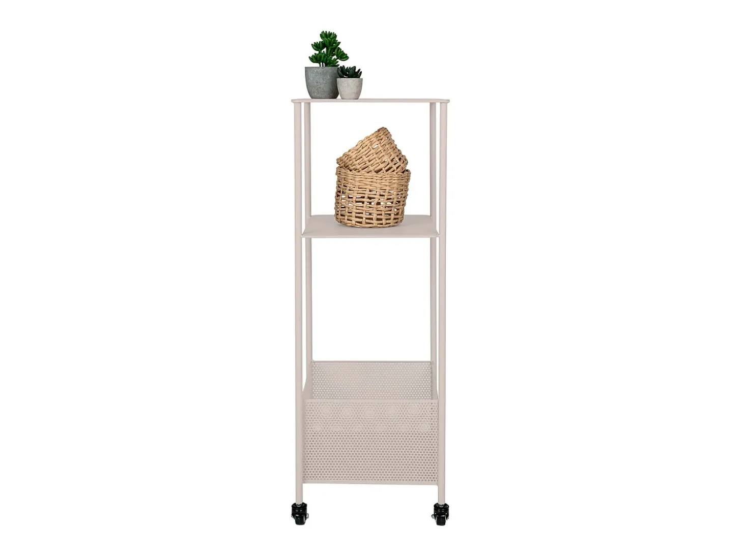Carrito Torres, Beige, 35x35x100 cm, Kendra Home