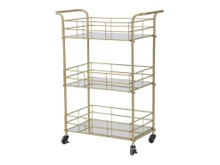Carrito VKH4, Oro, 60x30,5x80 cm, Kendra Home