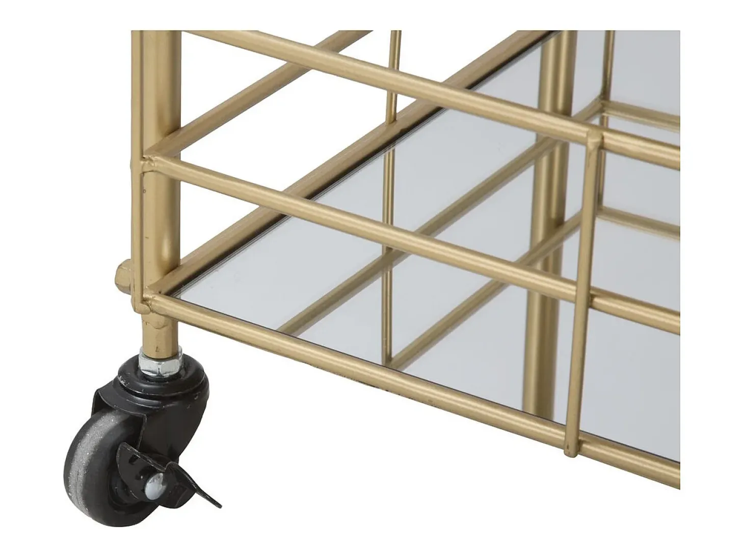 Carrito VKH4, Oro, 60x30,5x80 cm, Kendra Home