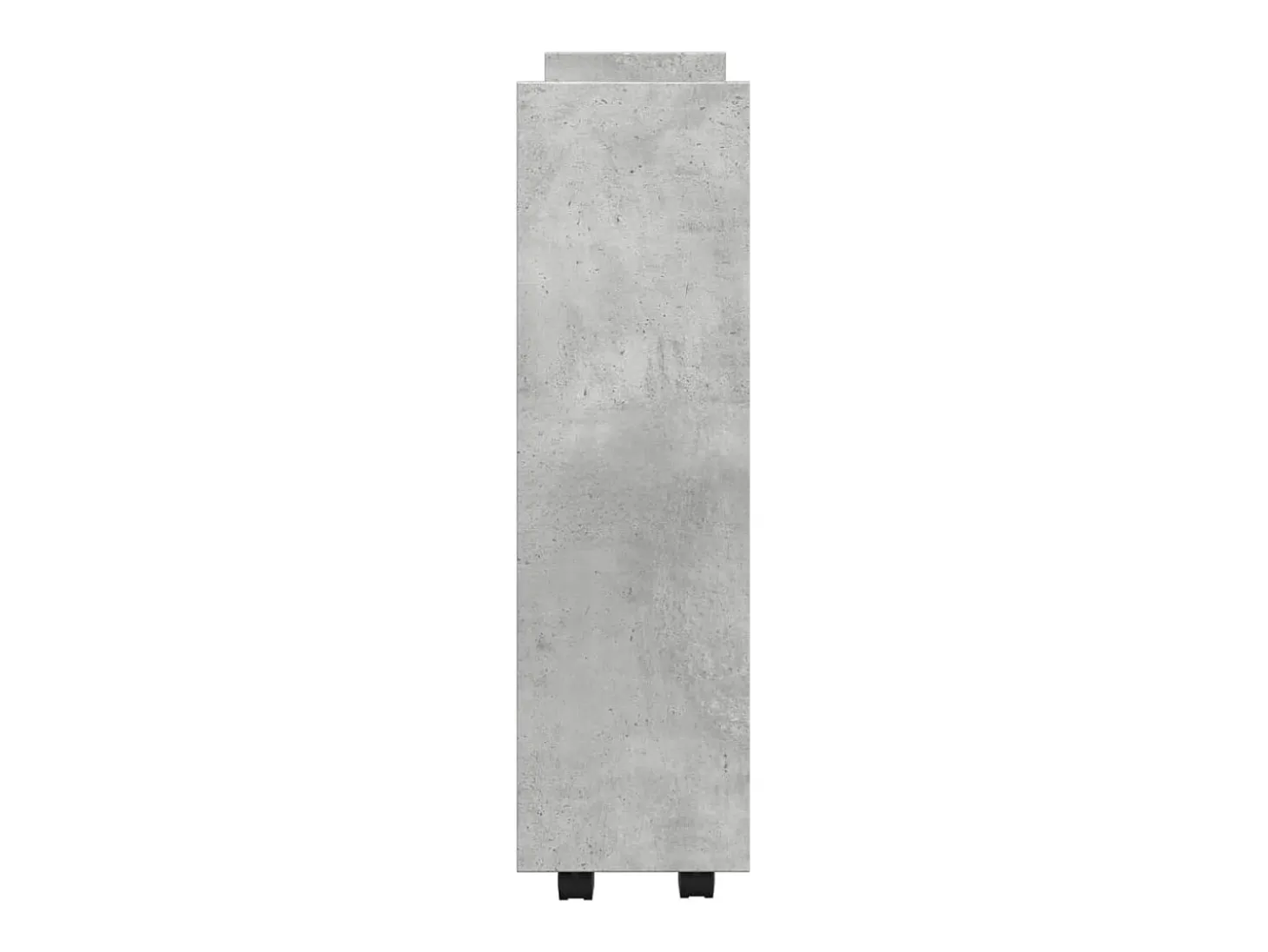 Carro de almacenaje estrecho 3 niveles madera gris hormigón