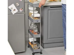 Carro de almacenamiento 40x12,5x86 cm gris