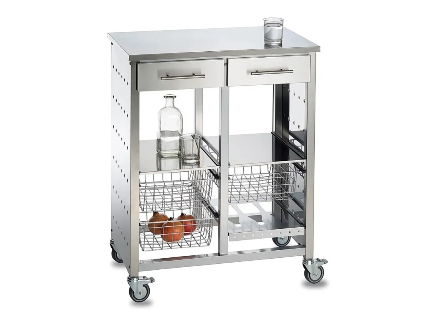 Carro de cocina, Carro Verdulero doble - 92*72,5*45,5cm – MALMÖ INOX