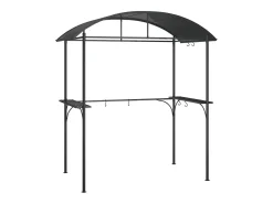 Cenador barbacoa estante lateral acero antracita 220x115x230 cm ES503026