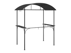 Cenador barbacoa estante lateral acero antracita 220x115x230 cm ES503026