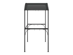 Cenador barbacoa estante lateral acero antracita 220x115x230 cm ES503026