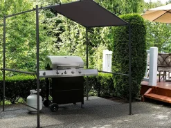Cenador pérgola para barbacoa - 277 x 149 cm - Antracita