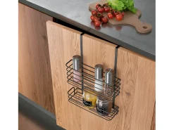 Cesta Doble Serie GALILEO LAVA Metaltex Touch-Therm® Negro 26x12x36 cm