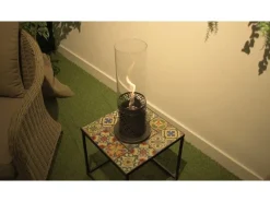 Chimenea de bioetanol biochimenea de mesa TOLOSA Blanco D20 x H49,5 interior exterior