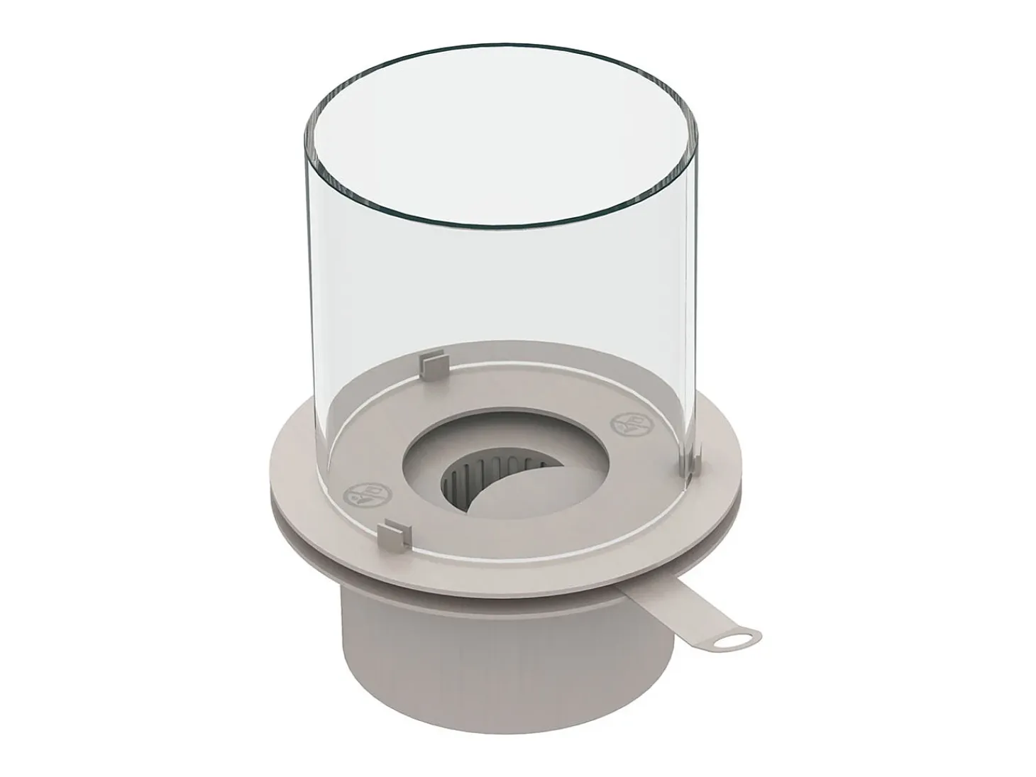 Chimenea de bioetanol, brasero de jardín, de pie, para uso interior y exterior, RAFFAELLO Corda Beige, d.35 x h.55