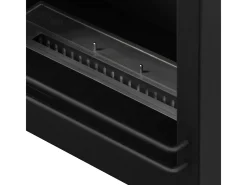 Chimenea de bioetanol Cambridge, de pie, en madera blanca, 110 x 37 x 102 cm.