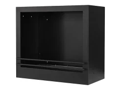 Chimenea de bioetanol Cambridge, de pie, en madera blanca, 110 x 37 x 102 cm.