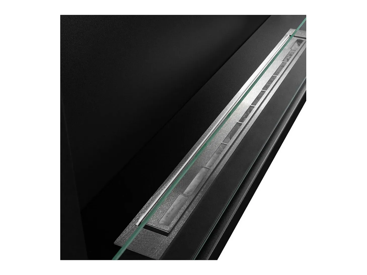 Chimenea de bioetanol de esquina empotrada, biochimenea de esquina 120x45 SUTRI 120 DX