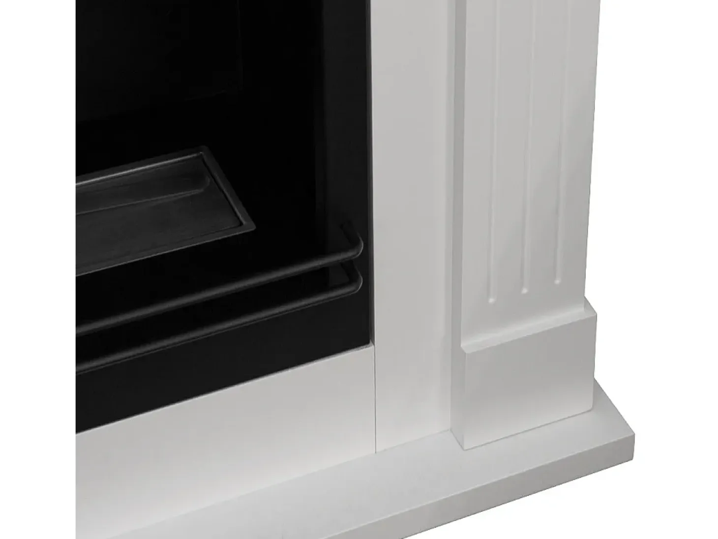 Chimenea de bioetanol de esquina, chimenea de suelo de esquina FORD Blanco L110 x P63 x H102
