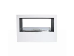 Chimenea de bioetanol de suelo para uso interior y exterior Giotto S Blanco 100x30x70