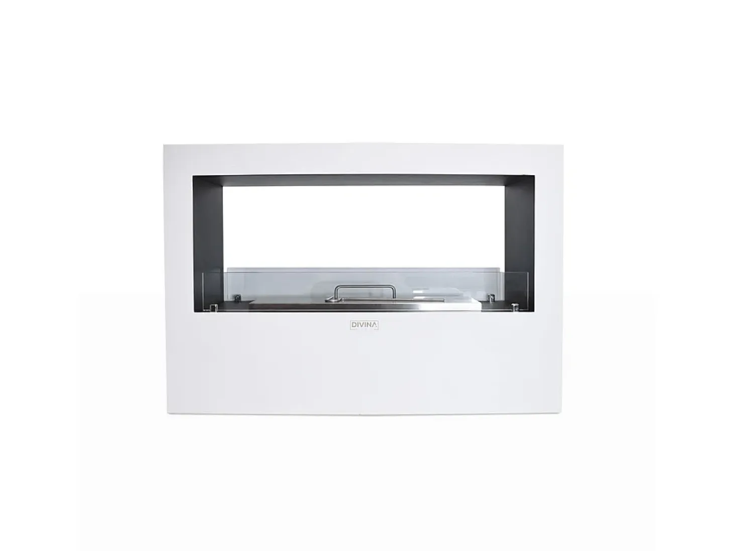 Chimenea de bioetanol de suelo para uso interior y exterior Giotto S Blanco 100x30x70