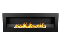 Chimenea de bioetanol de pared Biochimenea 120x40 SIENA 120 Negra