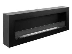 Chimenea de bioetanol de pared SIENA 120 negra 120x40